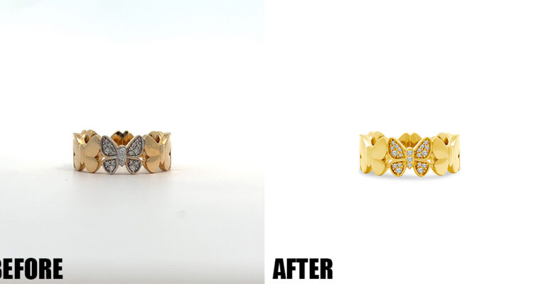 jewelry background retouching