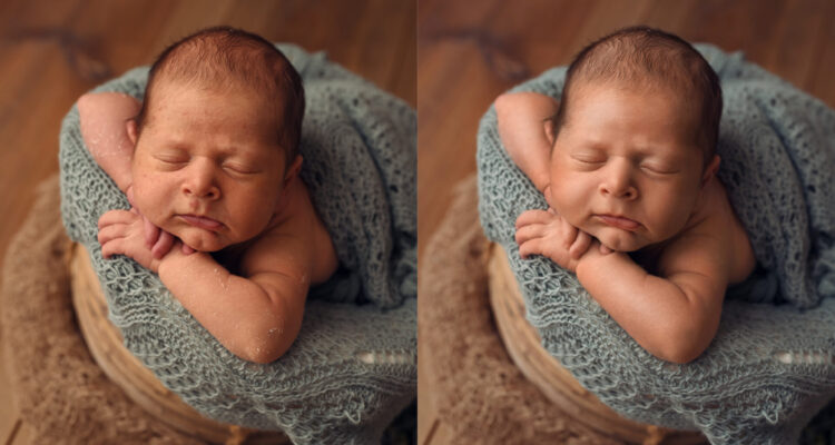 editing newborn photos