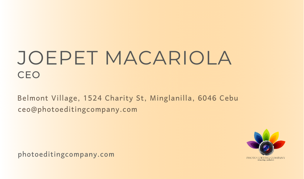 Joepet Macariola customized Business Card