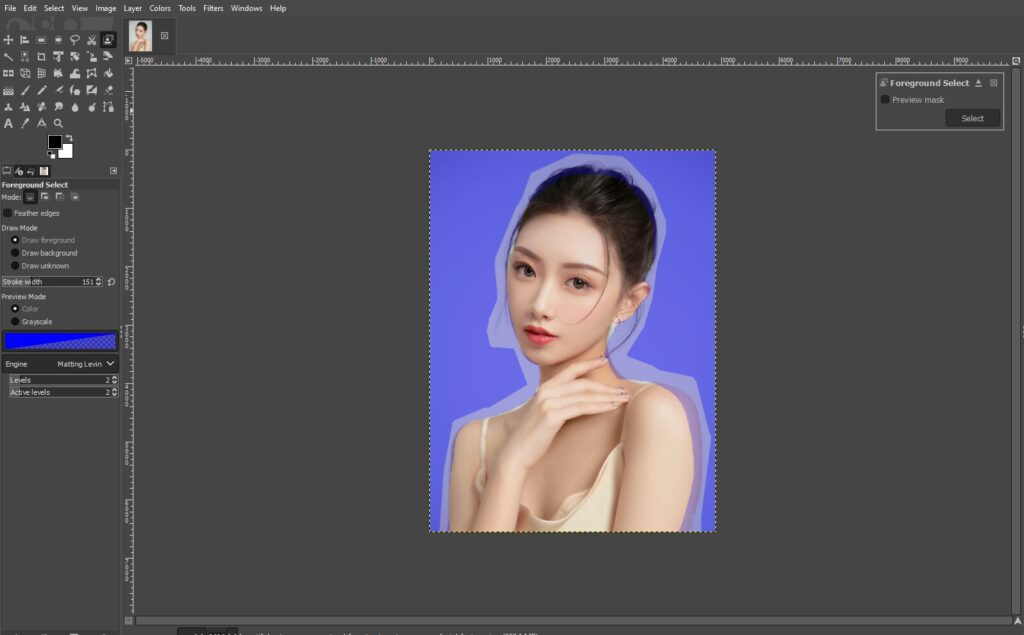 foreground select brush tool