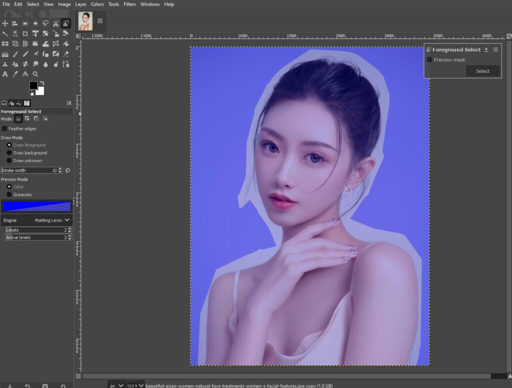 foreground select tool