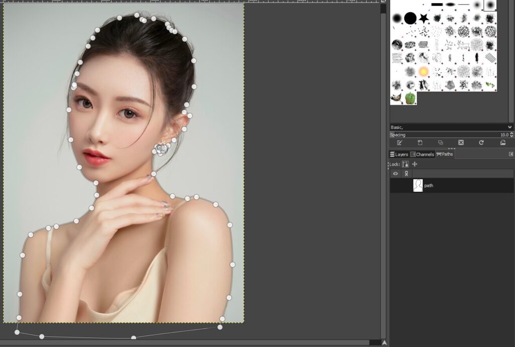 path tool in gimp