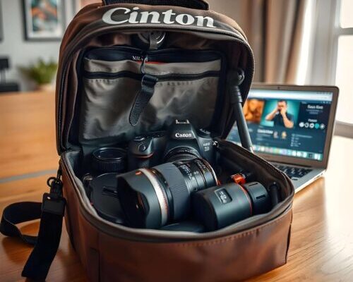 camera gear preparation, photography