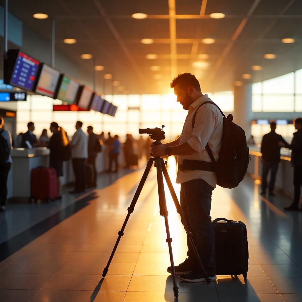 traveling with a tripod, plane, guide 