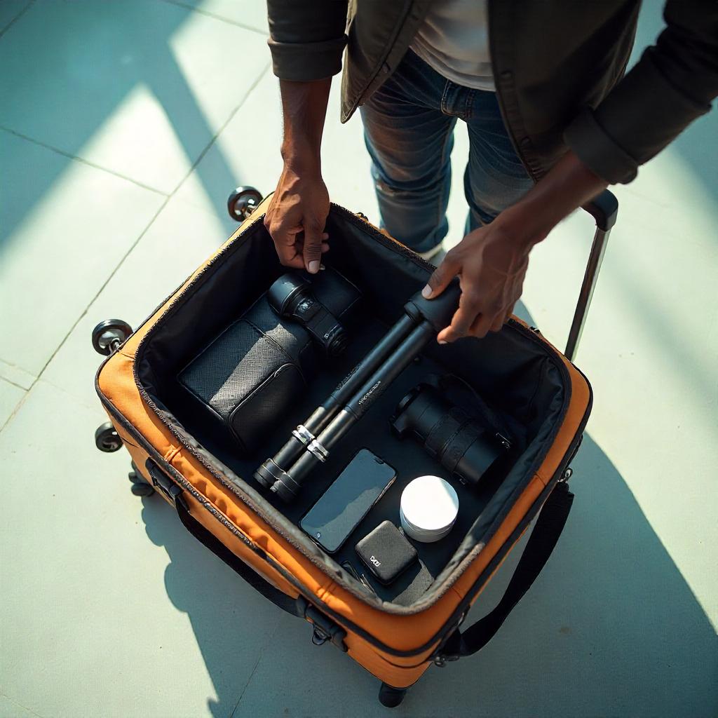 traveling with a tripod, plane, guide 