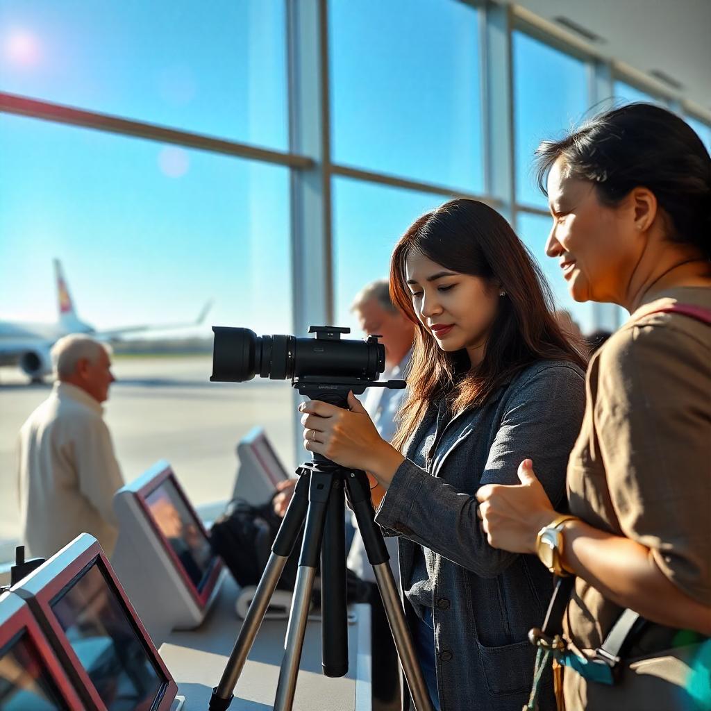 traveling with a tripod, plane, guide 